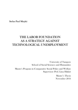 the labor foundation as a strategy against technological