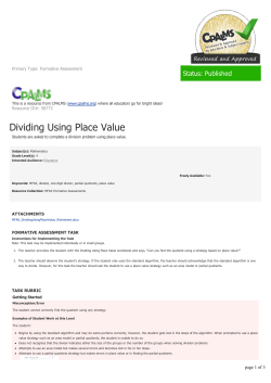 Dividing Using Place Value