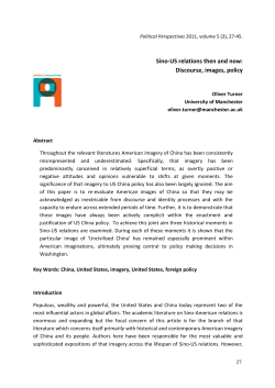 Sino-US relations then and now: Discourse, images, policy