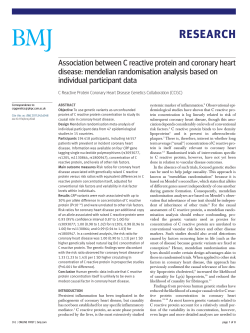Association between C reactive protein and coronary heart disease