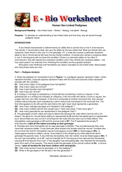 Human Sex-Linked Pedigrees