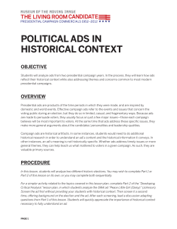 POLITICAL ADS IN HISTORICAL CONTEXT