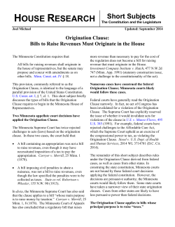 Bills to Raise Revenues Must Originate in the House