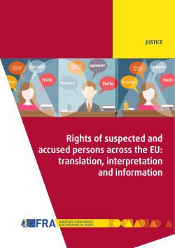 Rights of suspected and accused persons across the EU