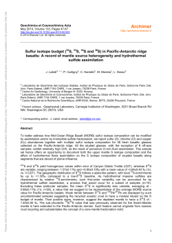 Sulfur isotope budget (32S, 33S, 34S and 36S) in Pacific