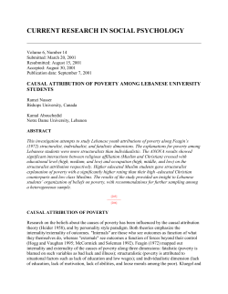 Causal Attribution of Poverty among Lebanese