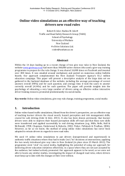 Online video simulations as an effective way of teaching drivers new