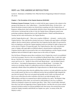 hist-116: the american revolution