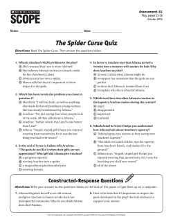 The Spider Curse Quiz