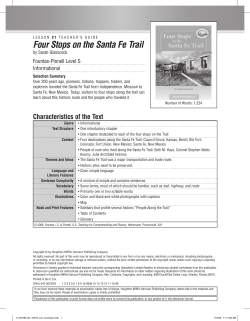 Four Stops on the Santa Fe Trail