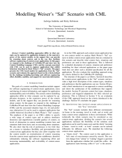 Modelling Weiser`s &ldquo;Sal&rdquo; Scenario with CML