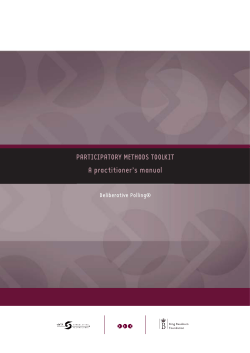 PARTICIPATORY METHODS TOOLKIT A