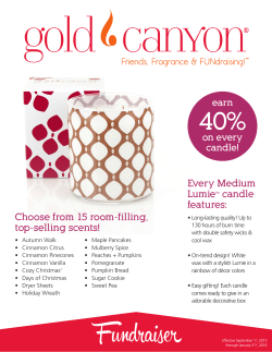 Every Medium LumieTM candle features: Choose from 15 room