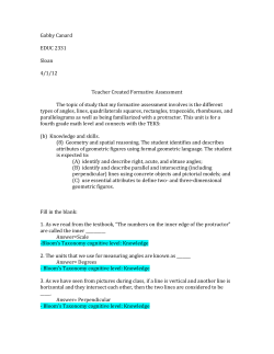 Fourth grade formative assessment