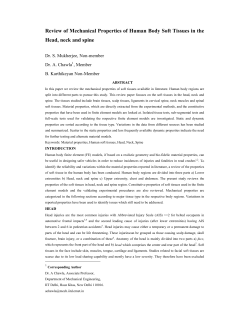 Review of Mechanical Properties of Human Body Soft Tissues in the
