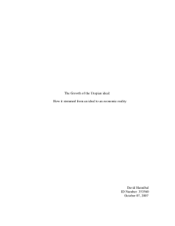 The Growth of the Utopian ideal: How it stemmed from an ideal to an