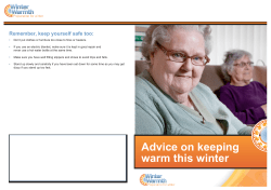 Advice on keeping warm leaflet for use with clients and public