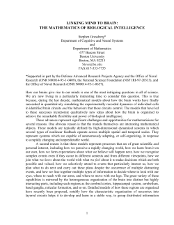linking mind to brain: the mathematics of biological intelligence