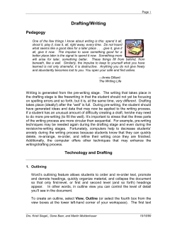 Drafting/Writing - Dr. Kristi Siegel