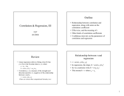 Correlation and Regression