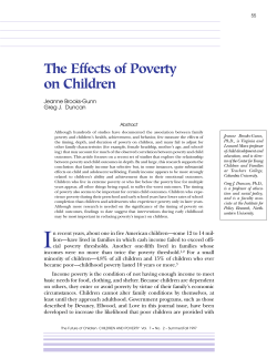 The Effects of Poverty on Children