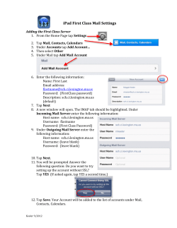 iPad First Class Mail Settings