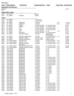 2011 PMA UPC Listing - Four Seasons Produce