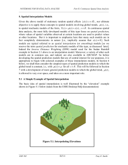 5. Spatial Interpolation Models