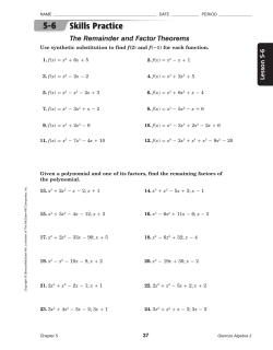 Skills Practice