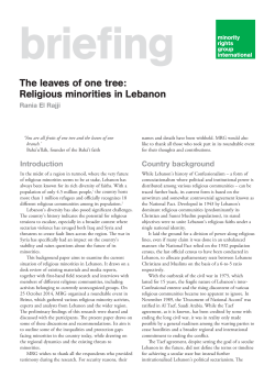 The leaves of one tree: Religious minorities in Lebanon