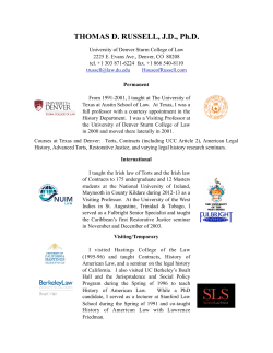 curriculum vitae - House of Russell