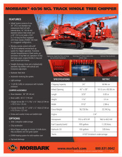 MORBARK&reg; 40/36 NCL TRACK WHOLE TREE CHIPPER