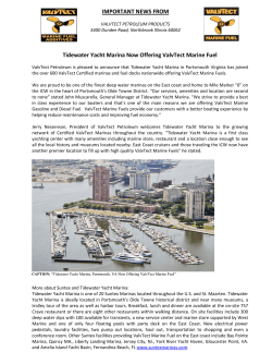 Tidewater Yacht Marina Now Offering ValvTect Marine Fuel