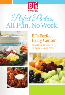 Perfect Parties. - BJ`s Wholesale Club