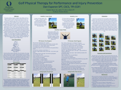 Golf Physical Therapy for Performance and Injury Prevention.