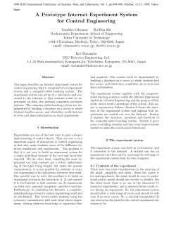 A Prototype Internet Experiment System for Control Engineering