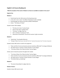 English 3 v14 Course Reading List