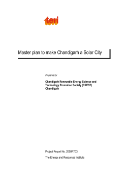 Master plan to make Chandigarh a Solar City