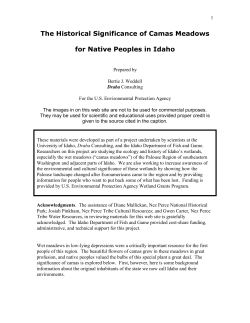 The Indians of Idaho - Palouse Prairie Foundation
