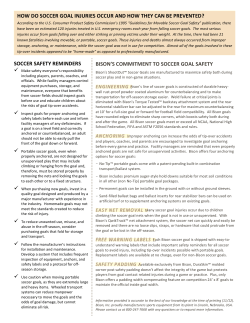 Soccer Safety - Bison Inc Sports Equipment Manufacturers