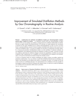 Improvement of Simulated Distillation Methods by Gas