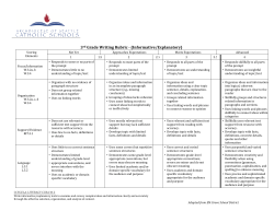 3rd Grade Writing Rubric - (Informative/Explanatory)