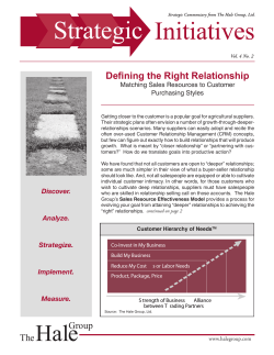 Defining the Right Relationship