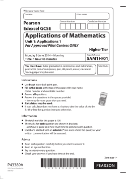 Applications of Mathematics - Edexcel