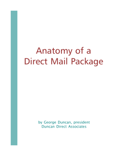 Anatomy of a Direct Mail Package