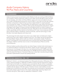 Andis Company History 90 Plus Years and Counting