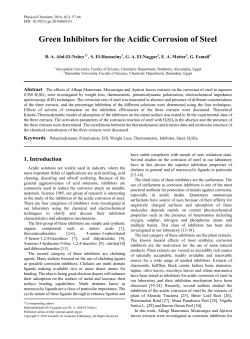 Potentiodynamic Polarization, EIS, Weight Loss, Thermometric