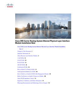 Cisco CRS Carrier Routing System Ethernet Physical Layer