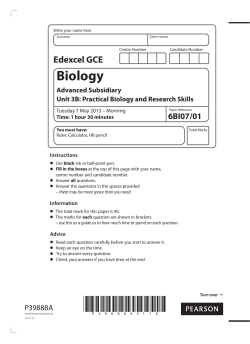 Practical Biology and - Edexcel