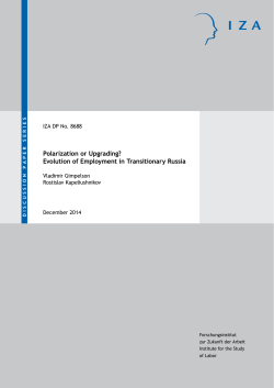 Polarization or Upgrading? Evolution of Employment in